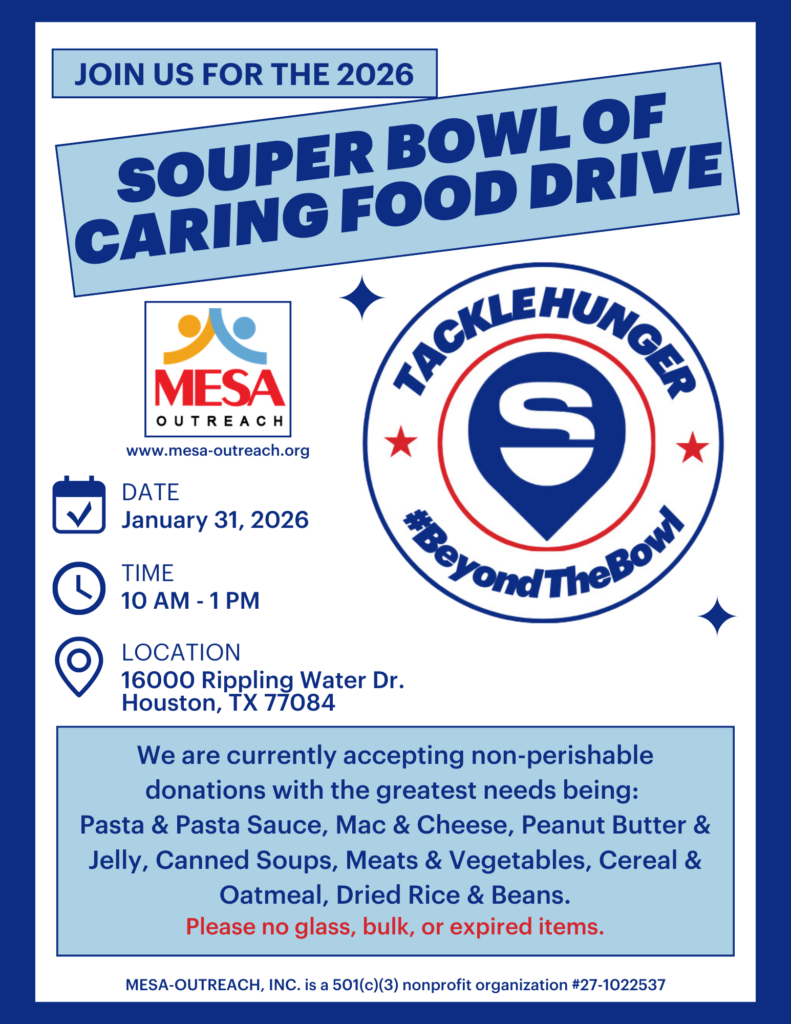 Souper Bowl of Caring Food Drive @ MESA Food Pantry